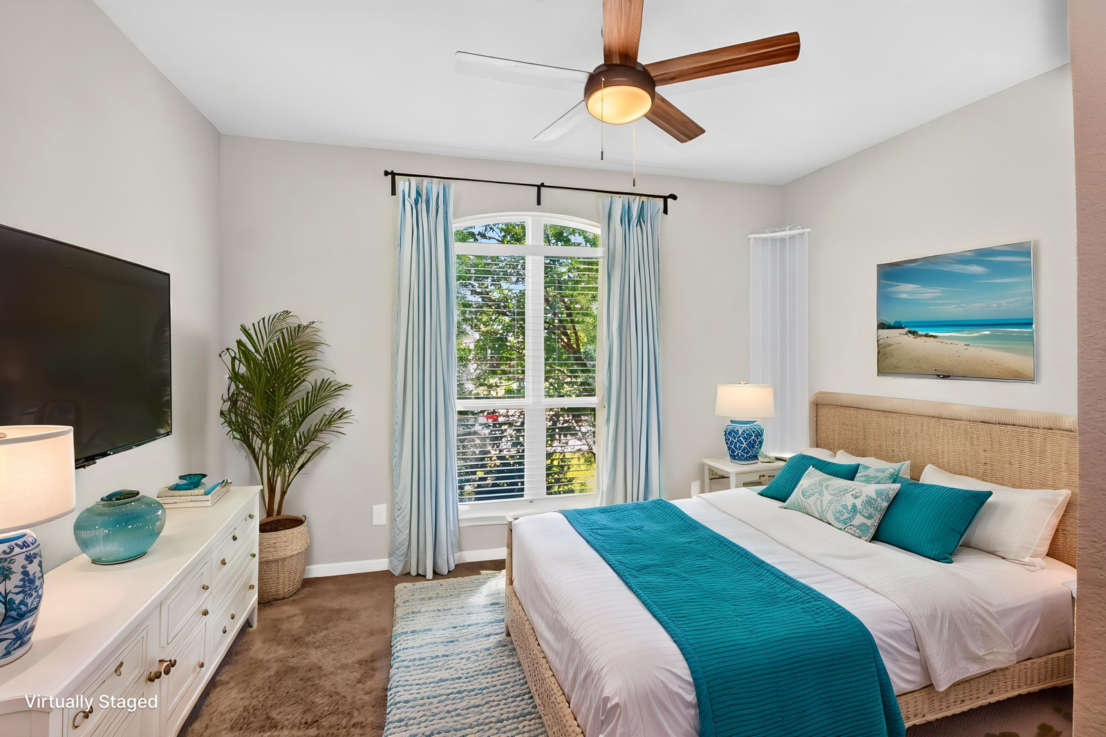 Bedroom at 7307 Rosado Dr, Temple TX — virtually staged